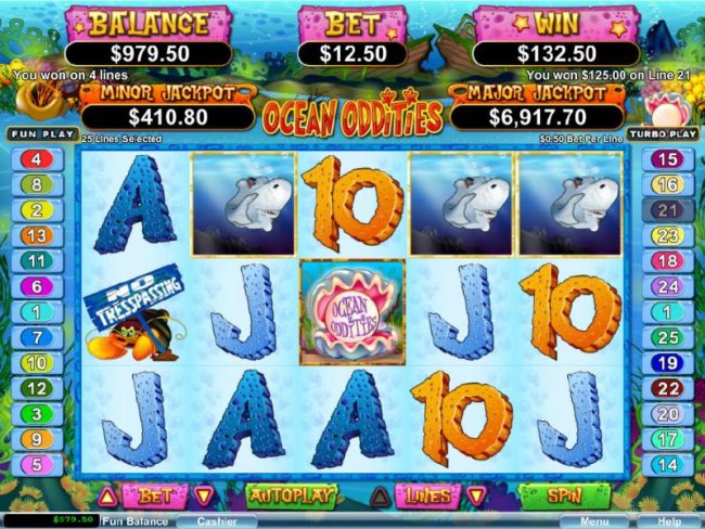 Multilple winning paylines triggers a $132 jackpot win. - Free Slots 247