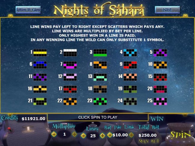 Free Slots 247 image of Nights of Sahara