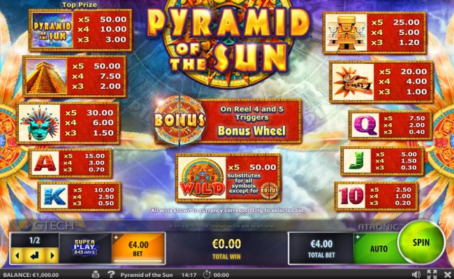 Free Slots 247 image of Pyramid of the Sun