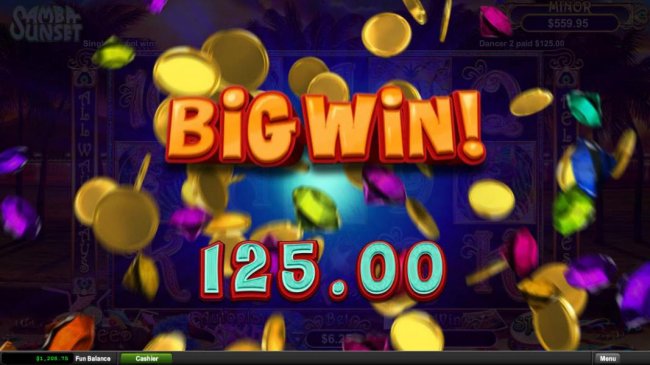 125.00 Big Win triggered. - Free Slots 247