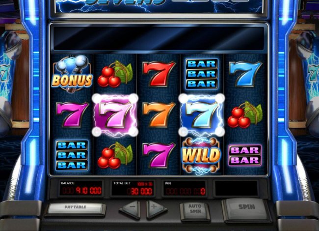 Electric Sevens feature triggered - Free Slots 247