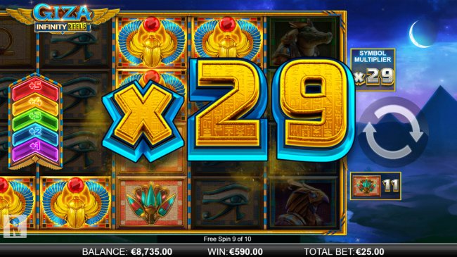 X29 win multiplier awarded - Free Slots 247