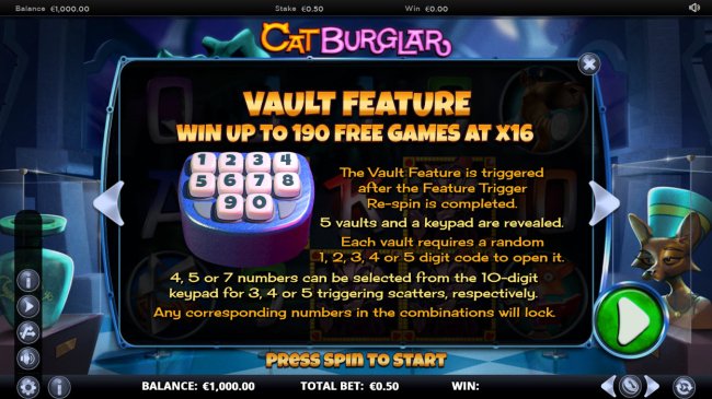 Vault Feature by Free Slots 247