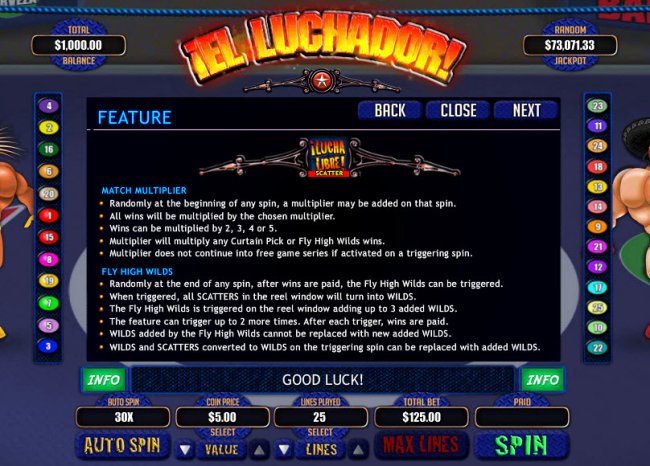Free Slots 247 image of El Luchador