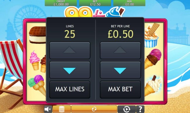 Click the coin button to adjust the lines and or bet per line played - Free Slots 247