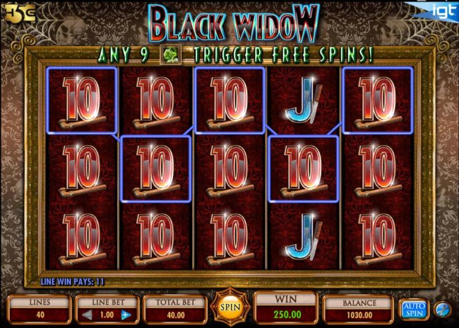 Multiple winning paylines triggers a big win! - Free Slots 247