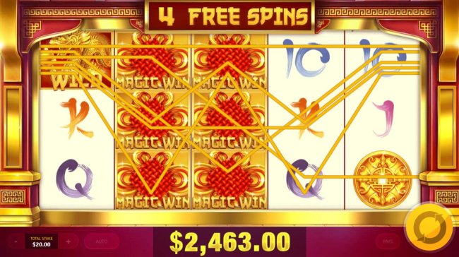 Free Slots 247 - Multiple winning paylines triggers a big win during the free spins feature!
