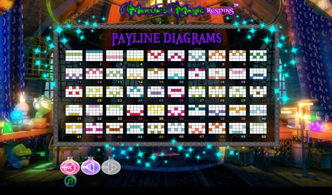 Payline Diagrams 1-50 by Free Slots 247