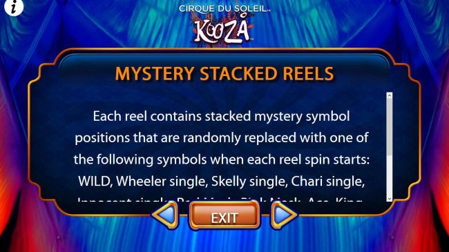 Each reel contains stacked mystery symbol positions that are randomly replaced with one of the following symbols when each reel spsin starts... - Free Slots 247