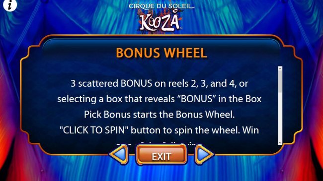 Free Slots 247 - 3 scattered BONUS on reels 2, 3 and 4, or selecting a box that reveals BONUS in the Box Pick Bonus starts the Bonus Wheel.