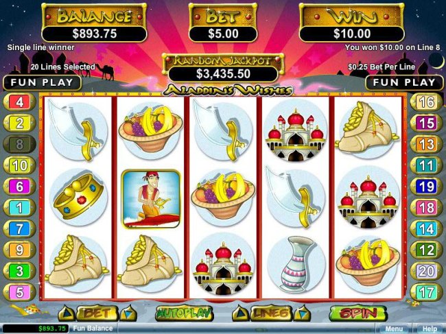 Aladdin's Wishes by Free Slots 247