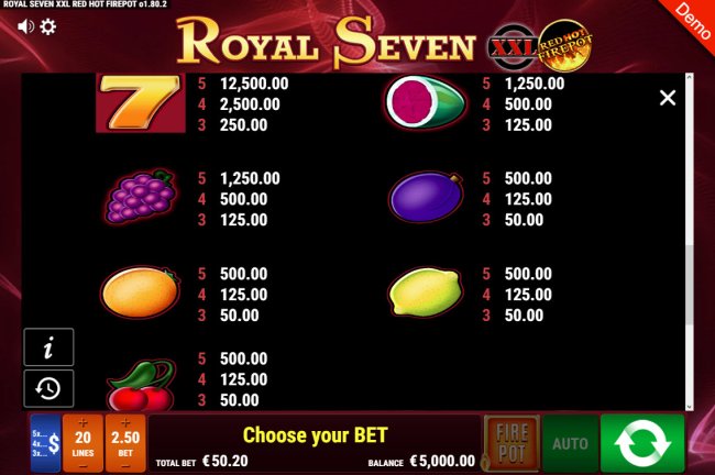 Free Slots 247 image of Royal Seven XXL Red Hot Fire Pot