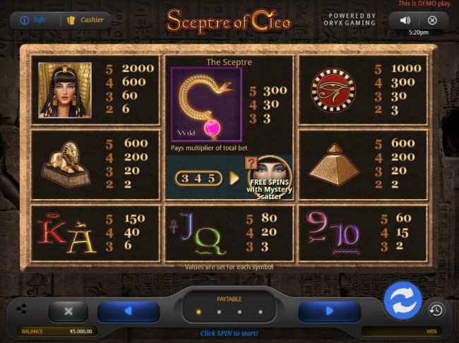 Sceptre of Cleo screenshot
