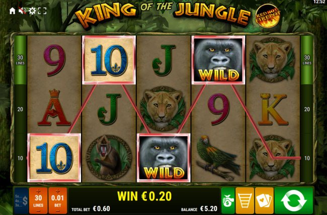 King of the Jungle Red Hot Firepot screenshot