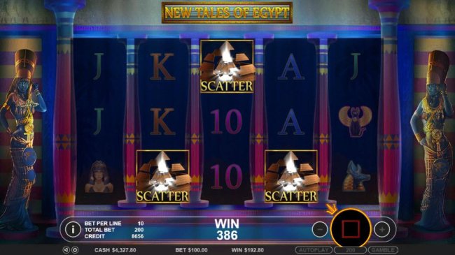 Three or more great pyramid scatter symbols anywhere on the reels awards the free spins bonus round. - Free Slots 247