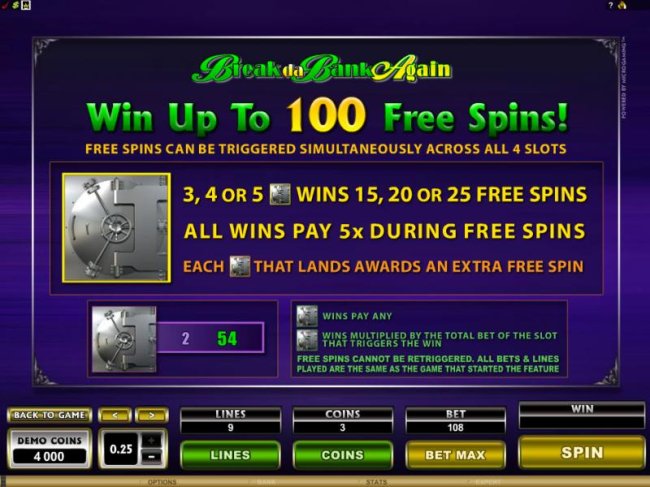 win up to 100 free spins. free spins can be retriggered simultaneously across all slots by Free Slots 247