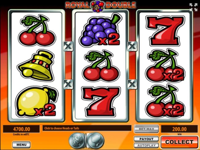 Free Slots 247 - Double Up Feature is a available after every winning spin. Select either heads or tails for a chance to double your winnings.
