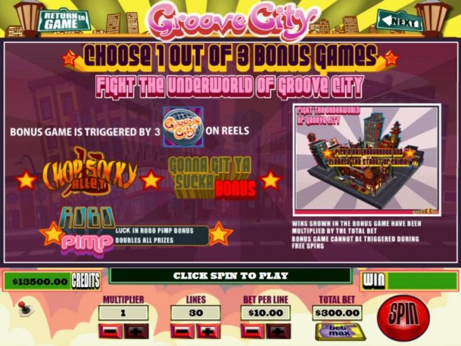 Free Slots 247 - Choose 1 out of 3 bonus games. Fight the Underworld of Grove City.