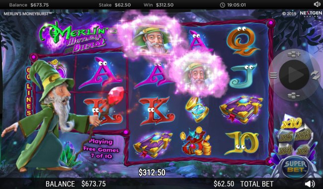 Merlin's Money Burst by Free Slots 247