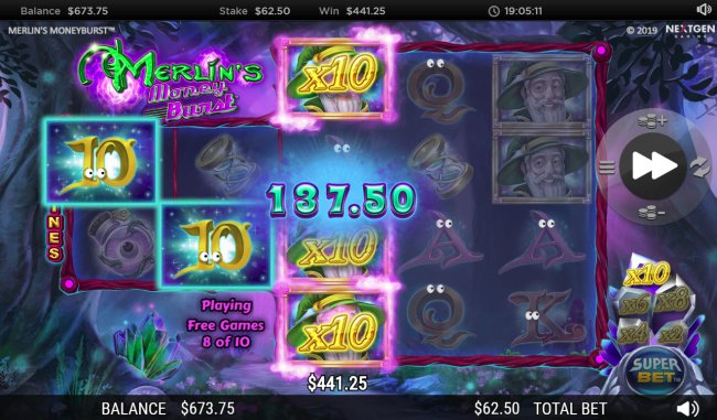 Merlin's Money Burst by Free Slots 247