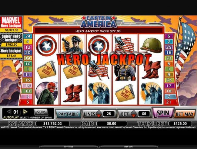 Free Slots 247 image of Captain America