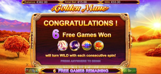6 free Games awarded. - Free Slots 247