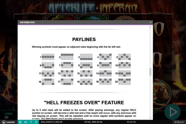 Paylines 1-20 by Free Slots 247