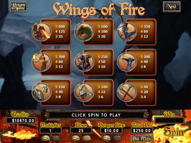 Wings of Fire screenshot