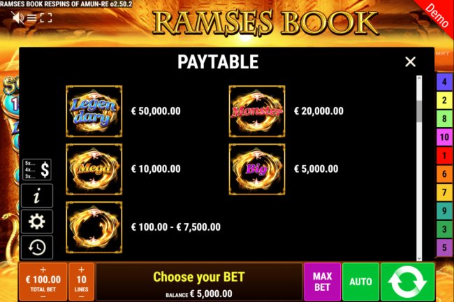 Ramses Book Respins of Amun Re by Free Slots 247