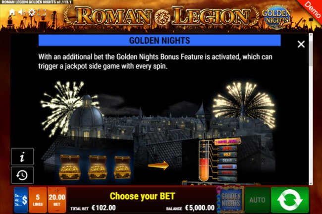 Roman Legion Golden Nights Bonus screenshot