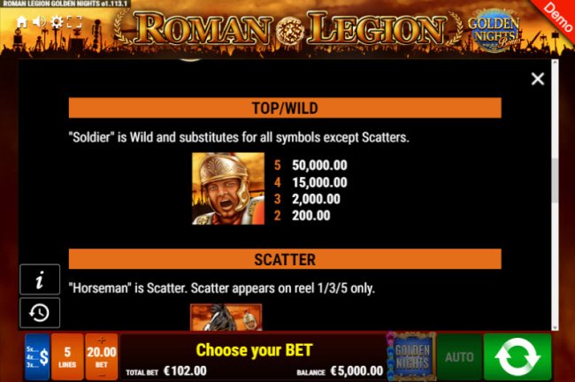 Free Slots 247 image of Roman Legion Golden Nights Bonus