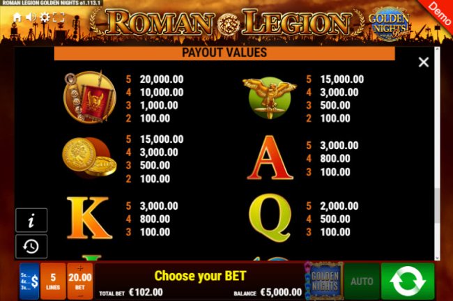 Roman Legion Golden Nights Bonus by Free Slots 247