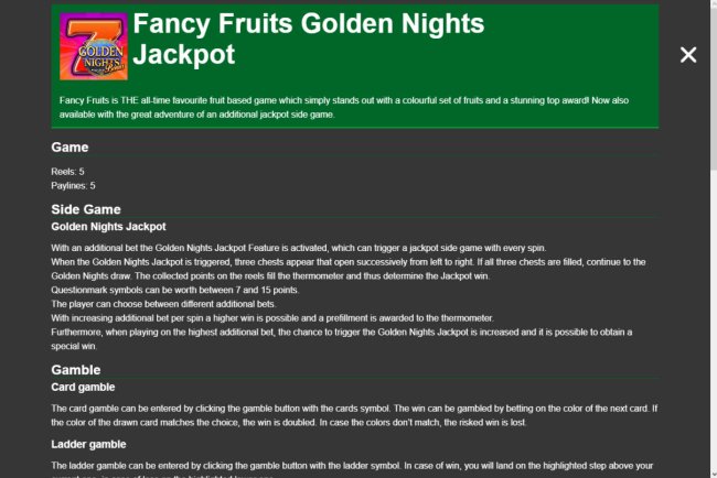 Fancy Fruits Golden Nights by Free Slots 247