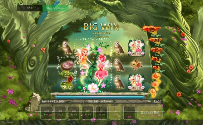 Stacked pixies triggers an 8,200.00 super win. by Free Slots 247