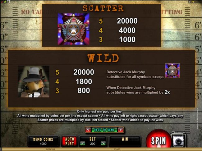 Free Slots 247 - scatter and wild symbols game rules and paytable