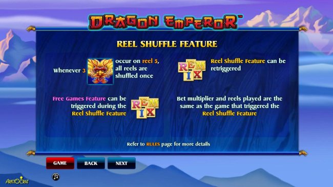 Free Slots 247 - Reel Shuffle Feature Rules.
