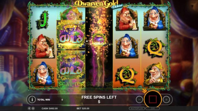 Stacked wild on reel 3 triggers a big win during the free spins round. - Free Slots 247