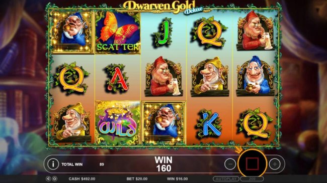 Free Slots 247 - A three of a kid triggers a 160 coin payout.