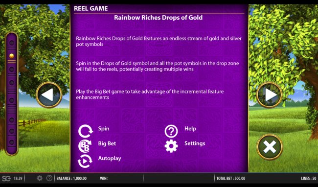 Free Slots 247 image of Rainbow Riches Drops of Gold