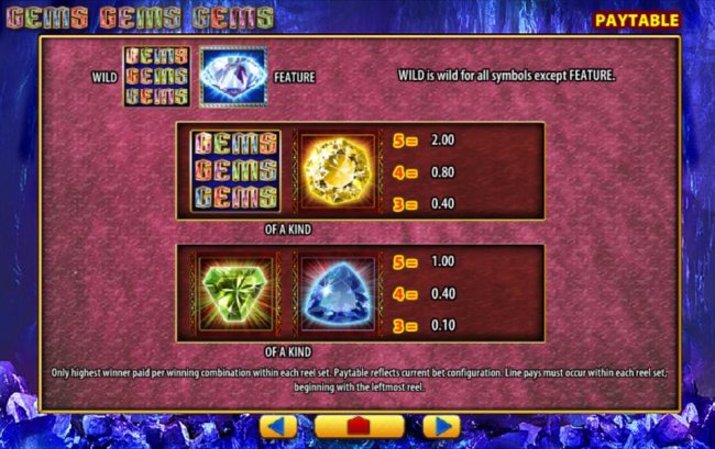 Gems Gems Gems by Free Slots 247
