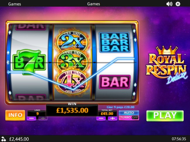Respin leads to addtional winnings by Free Slots 247