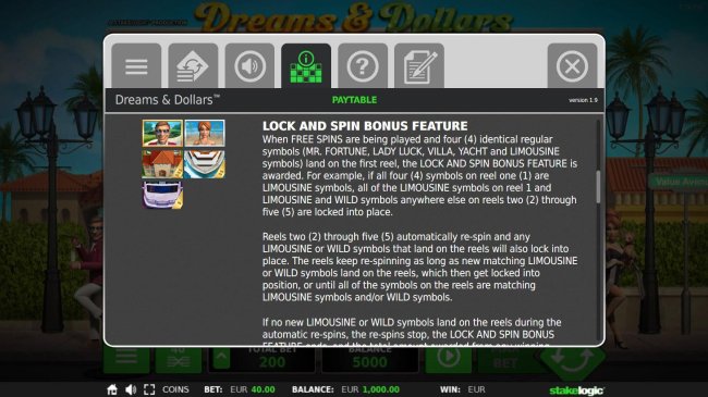 Lock and Spin Bonus Feature Rules by Free Slots 247