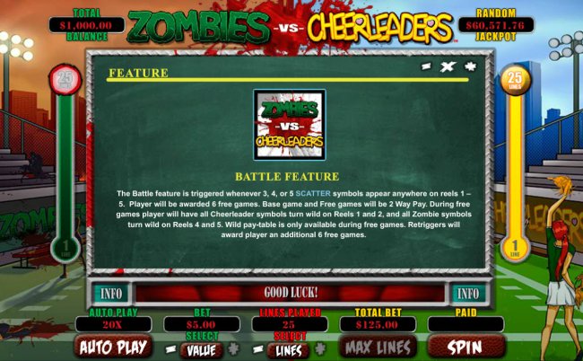 Zombies vs Cheerleaders by Free Slots 247