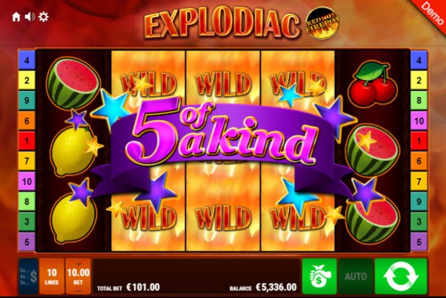 A five of a kind win - Free Slots 247