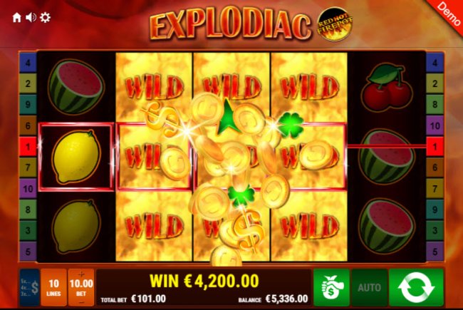Free Slots 247 image of Explodiac Red Hot Firepot