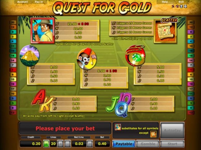 Quest for Gold screenshot