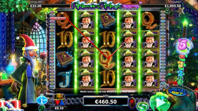 Free Games feature pays out a total of 460.50 for an awesome win. by Free Slots 247