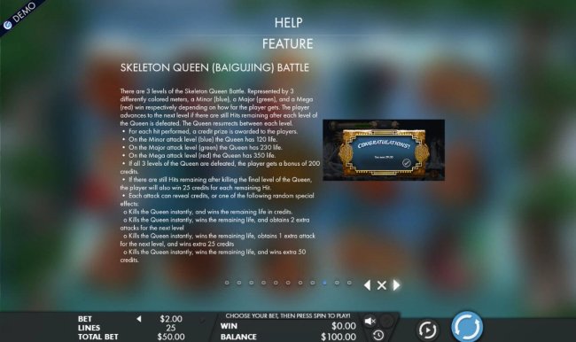 Free Slots 247 - Skeleton Queen Battle Feature Rules - Continued