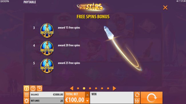Free Slots 247 image of Ticket to the Stars