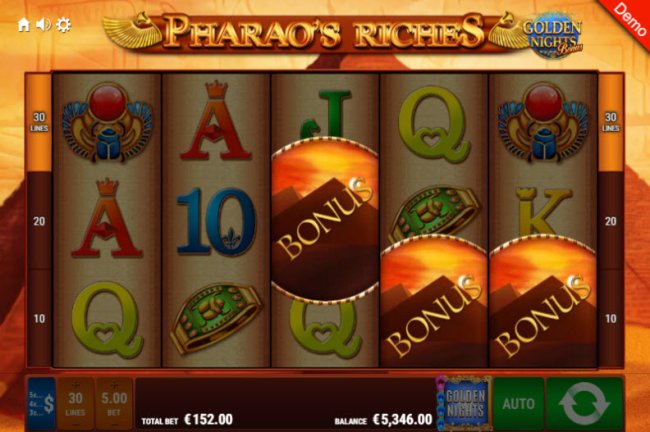 Free Slots 247 image of Pharao's Riches Golden Nights Bonus